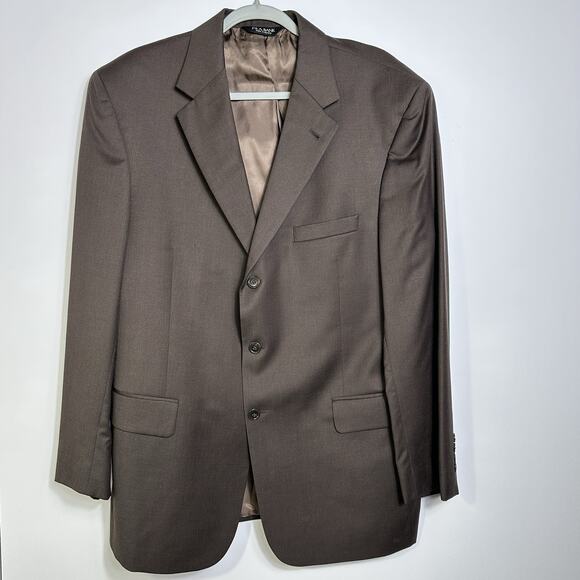 Jos A Bank Signature Collection Brown Wool Blazer 43R 3-Button Sport Coat - Picture 2 of 8